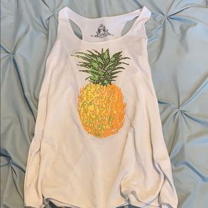 White pineapple tank top